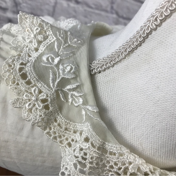 RARE Vintage Venetian Lace Embroidery Crochet Cotton 90s Victoria’s Secret - Picture 6 of 11